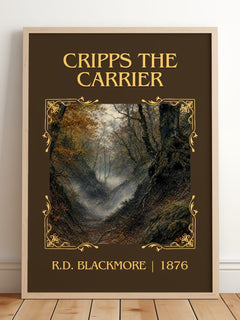 Cripps The Carrier Classic Book Art Print by R.D. Blackmore – framed print leaning on a wooden floor