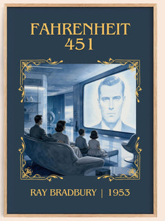Fahrenheit 451 Classic Book Art Print by Ray Bradbury – book poster