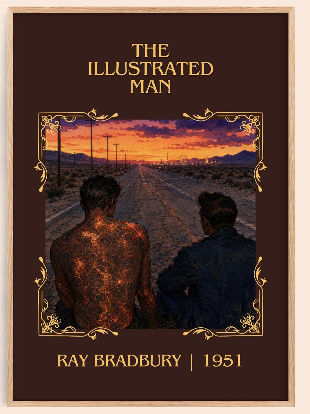 The Illustrated Man Classic Book Art Print by Ray Bradbury – book poster