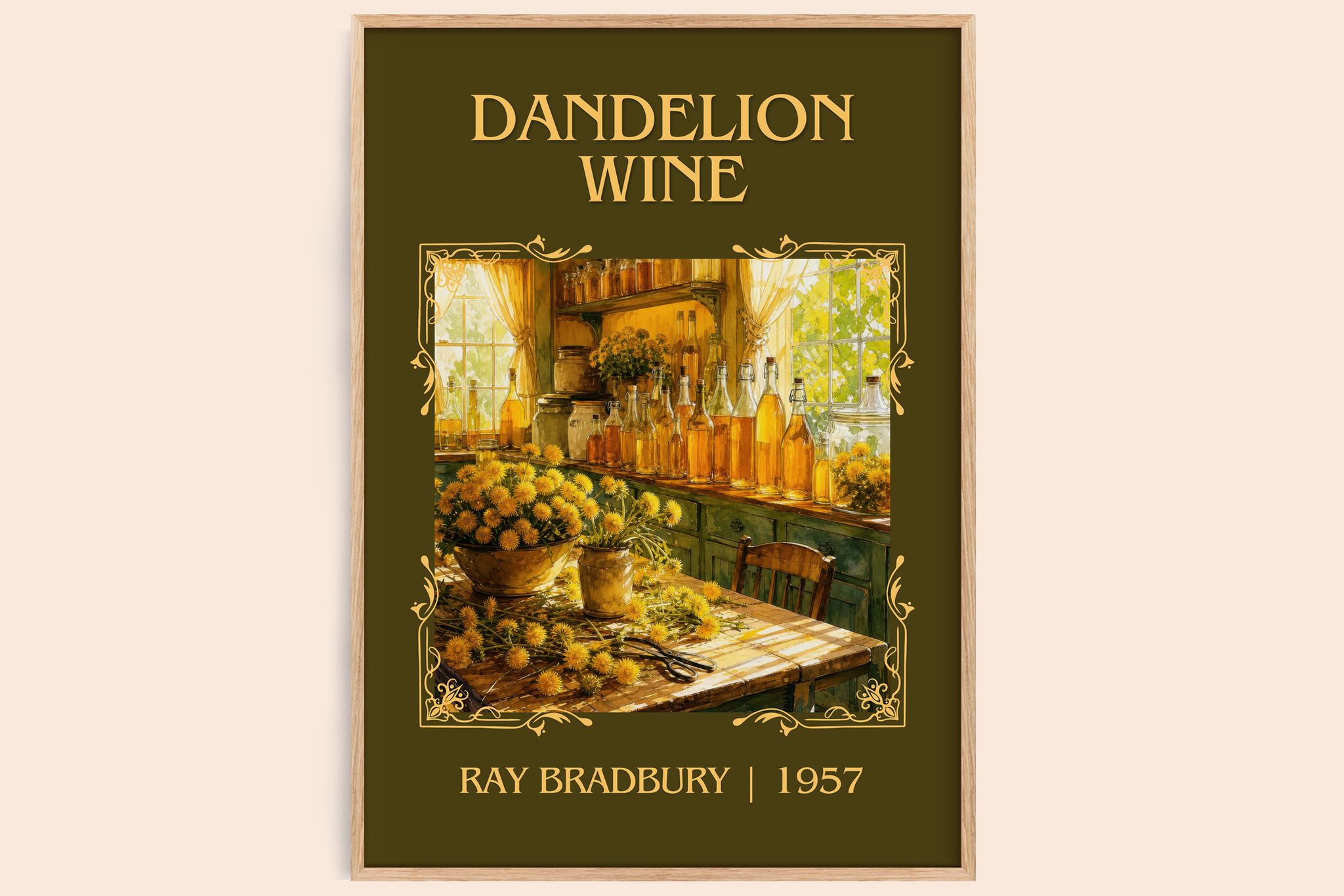 Dandelion Wine Classic Book Art Print by Ray Bradbury