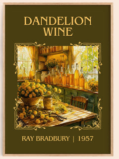 Dandelion Wine Classic Book Art Print by Ray Bradbury – book poster