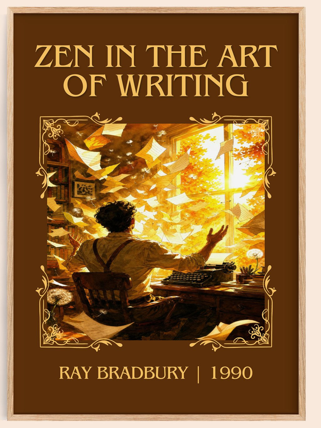 Zen In The Art Of Writing Classic Book Art Print by Ray Bradbury – book poster
