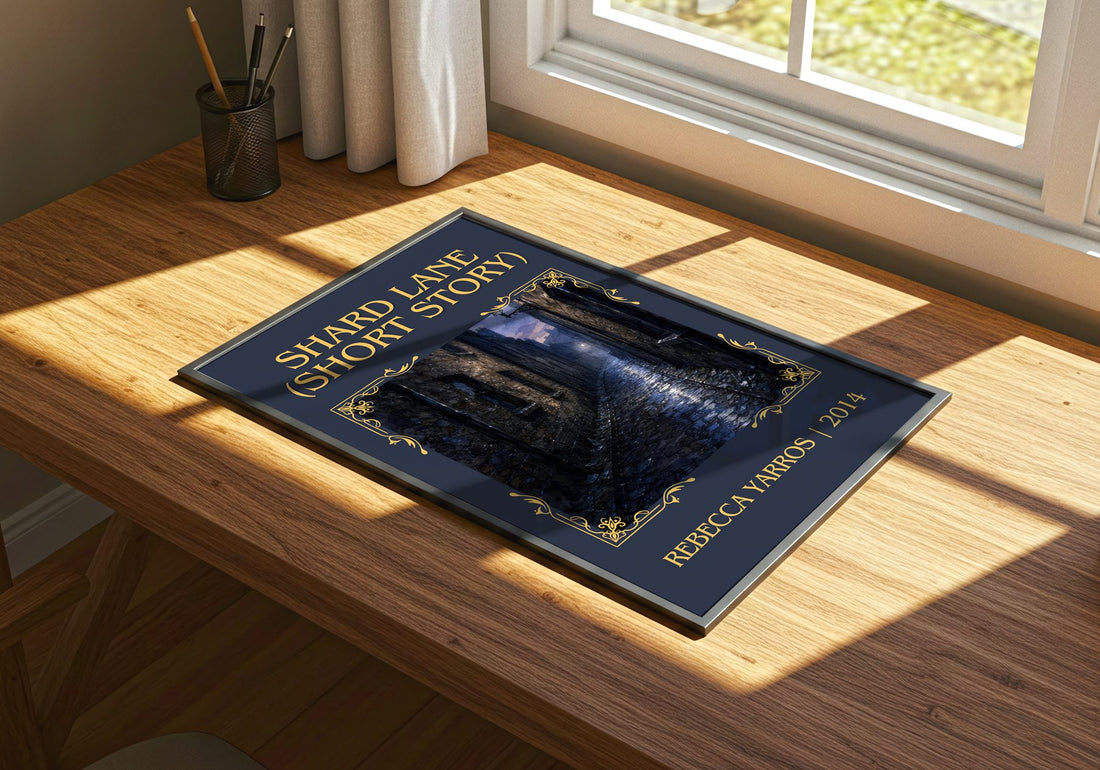 Shard Lane (Short Story) Classic Book Art Print by Rebecca Yarros – print on a sunlit desk