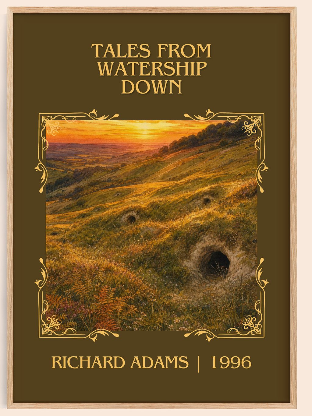 Tales From Watership Down Classic Book Art Print by Richard Adams – book poster