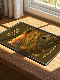 Tales From Watership Down Classic Book Art Print by Richard Adams – print on a sunlit desk