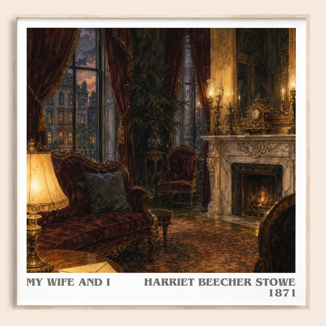 My Wife And I Literary Art Print by Harriet Beecher Stowe