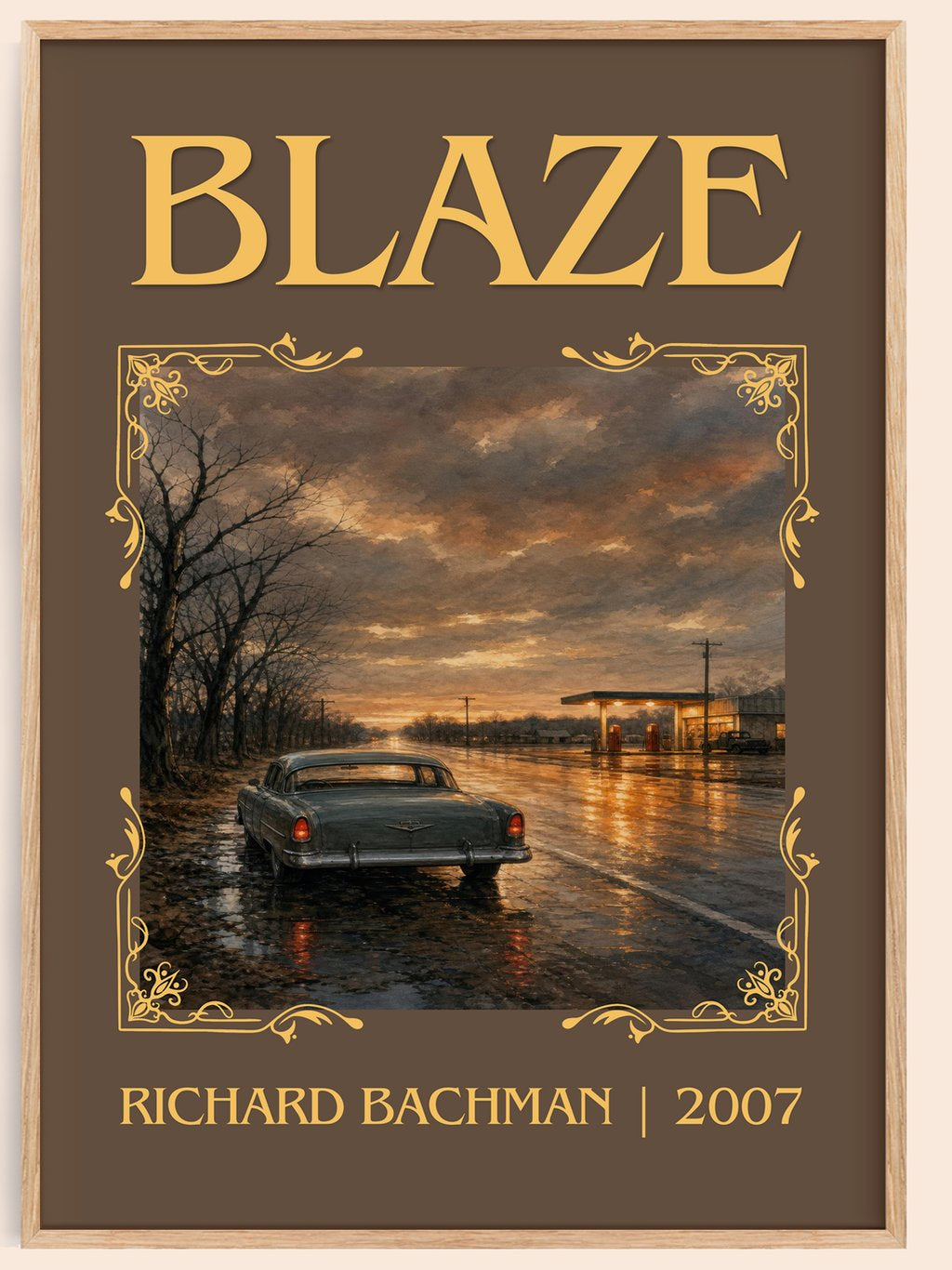 Blaze Classic Book Art Print by Richard Bachman – book poster