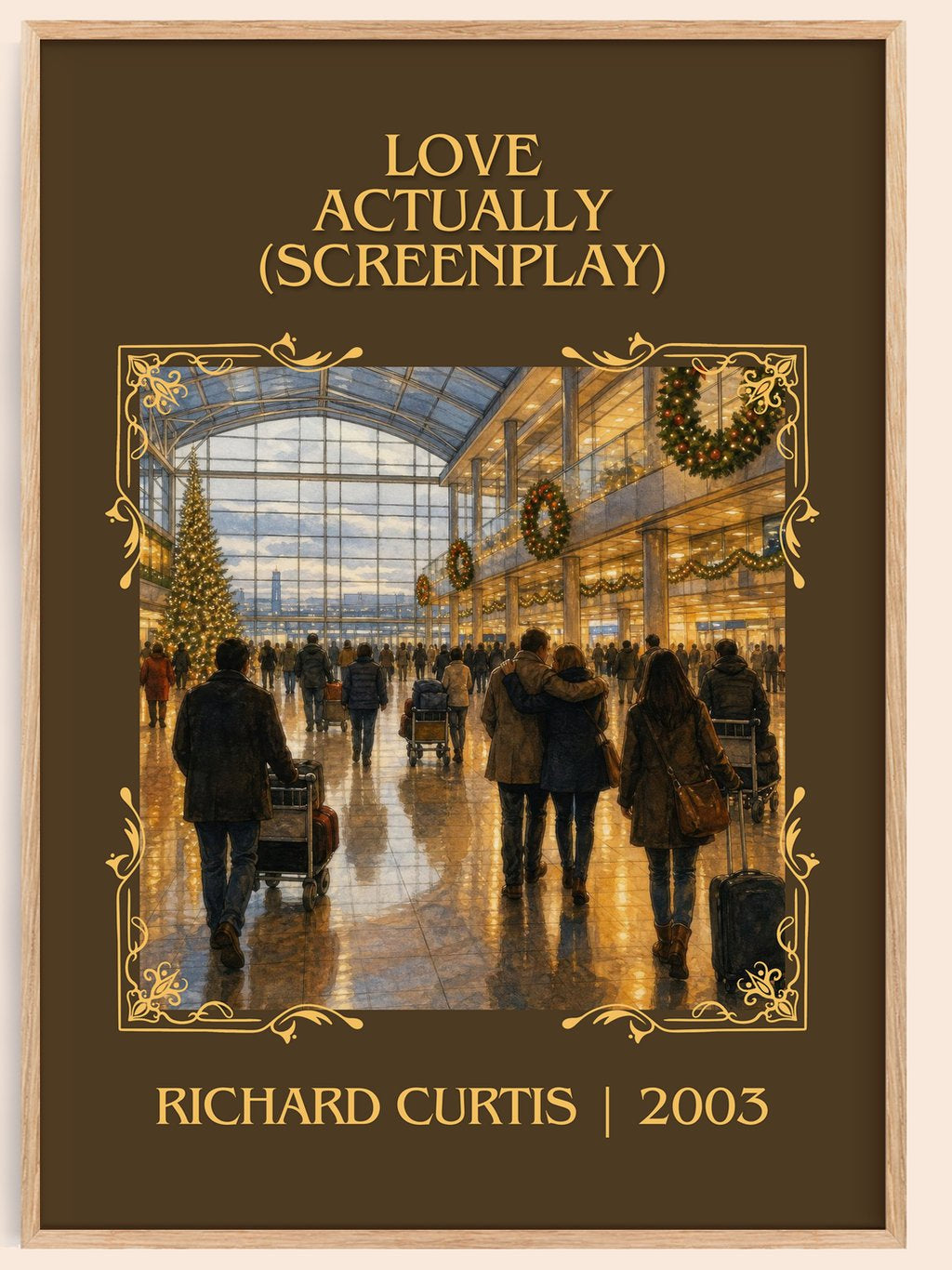 Love Actually (Screenplay) Classic Book Art Print by Richard Curtis – book poster