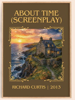 About Time (Screenplay) Classic Book Art Print by Richard Curtis – book poster