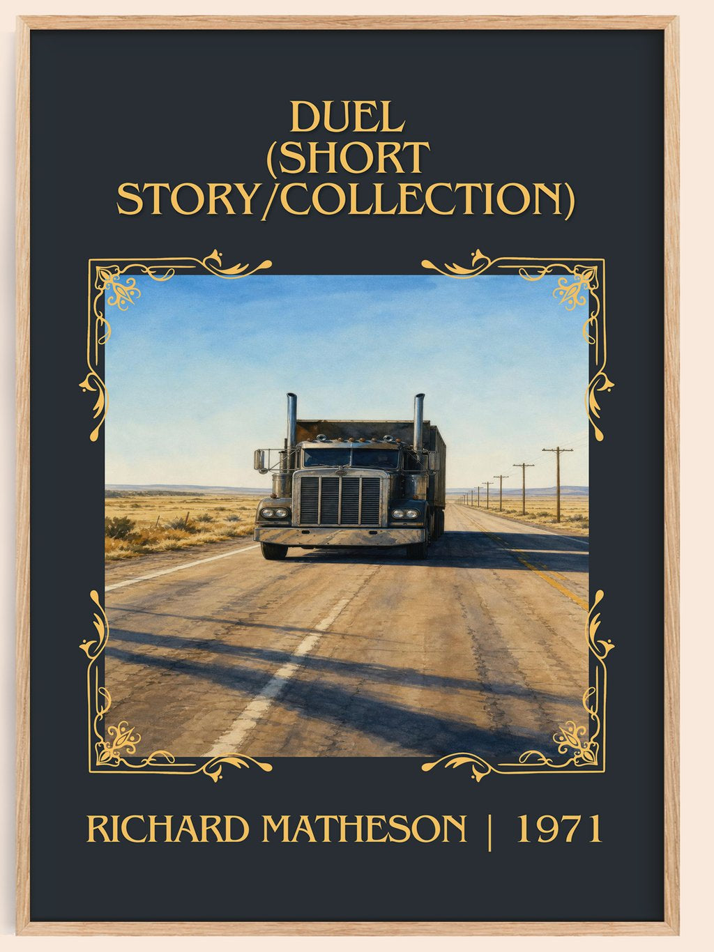Duel (Short Story/Collection) Classic Book Art Print by R. Matheson – book poster