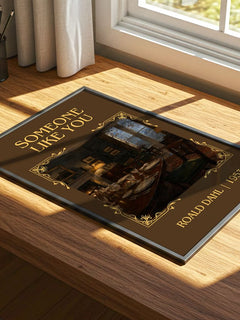 Someone Like You Classic Book Art Print by Roald Dahl – print on a sunlit desk