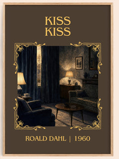 Kiss Kiss Classic Book Art Print by Roald Dahl – book poster