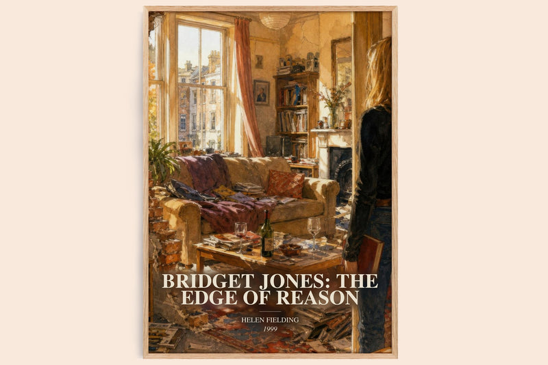 Bridget Jones: The Edge Of Reason watercolour book poster by Helen Fielding – framed literary art print