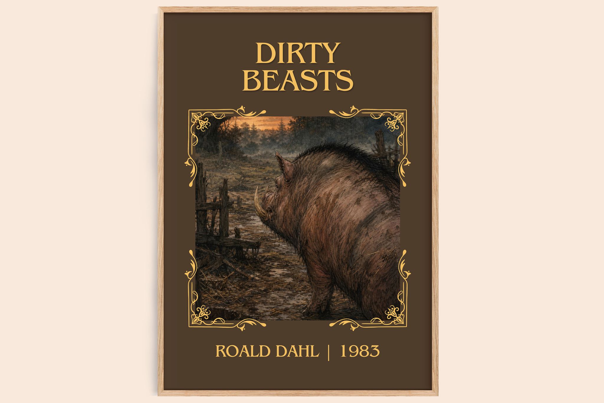 Dirty Beasts Classic Book Art Print by Roald Dahl