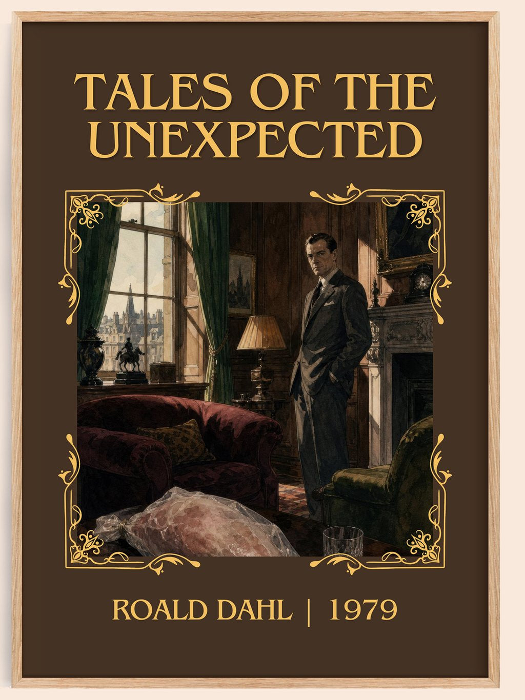 Tales Of The Unexpected Classic Book Art Print by Roald Dahl – book poster