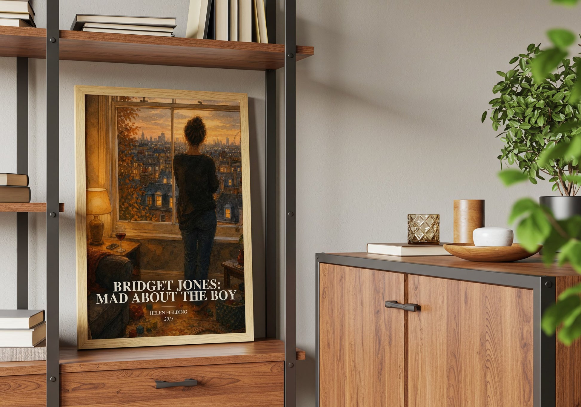 Bridget Jones: Mad About The Boy book watercolour illustration paper finish options – matte satin gloss