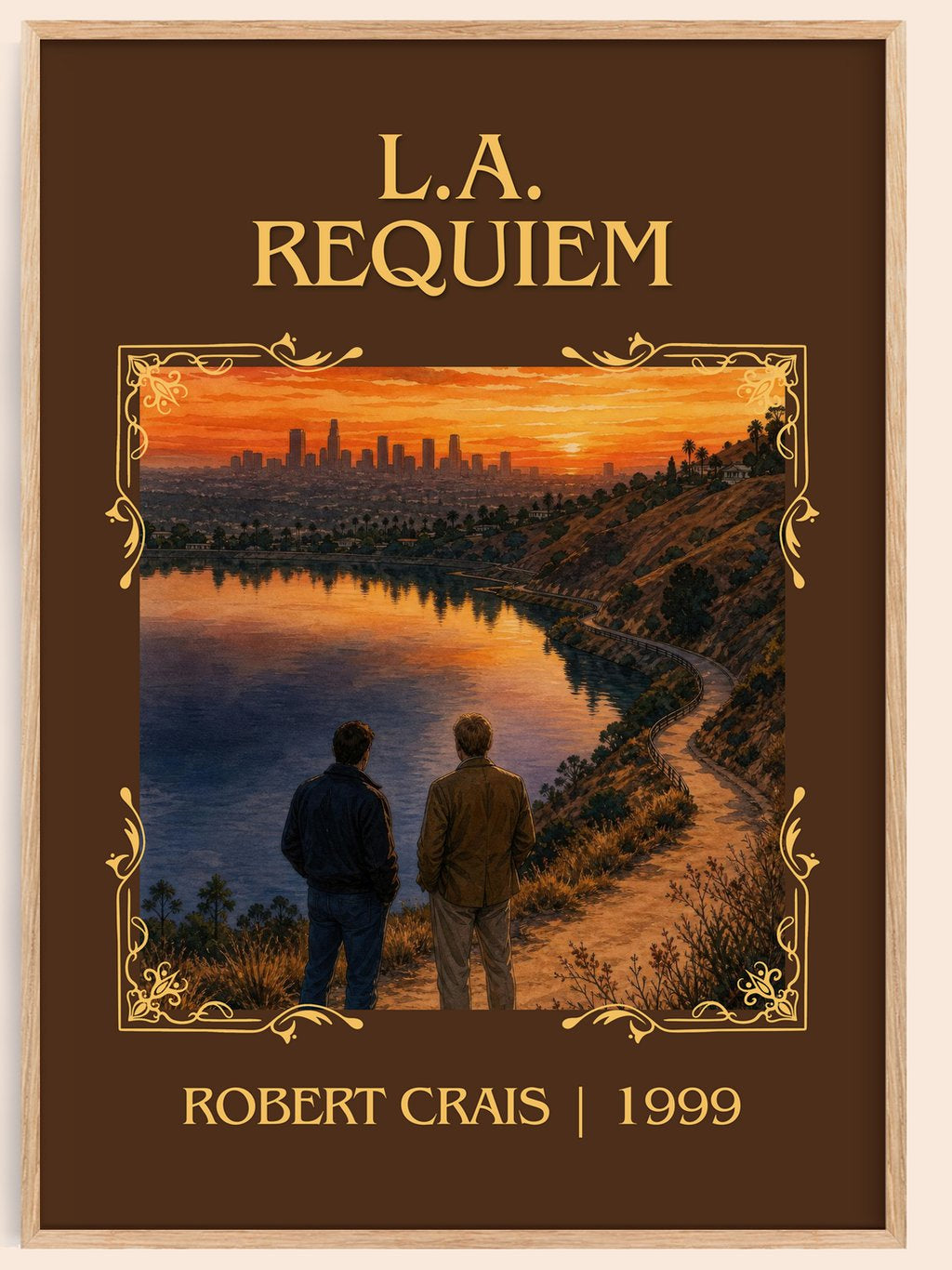 L.A. Requiem Classic Book Art Print by Robert Crais – book poster