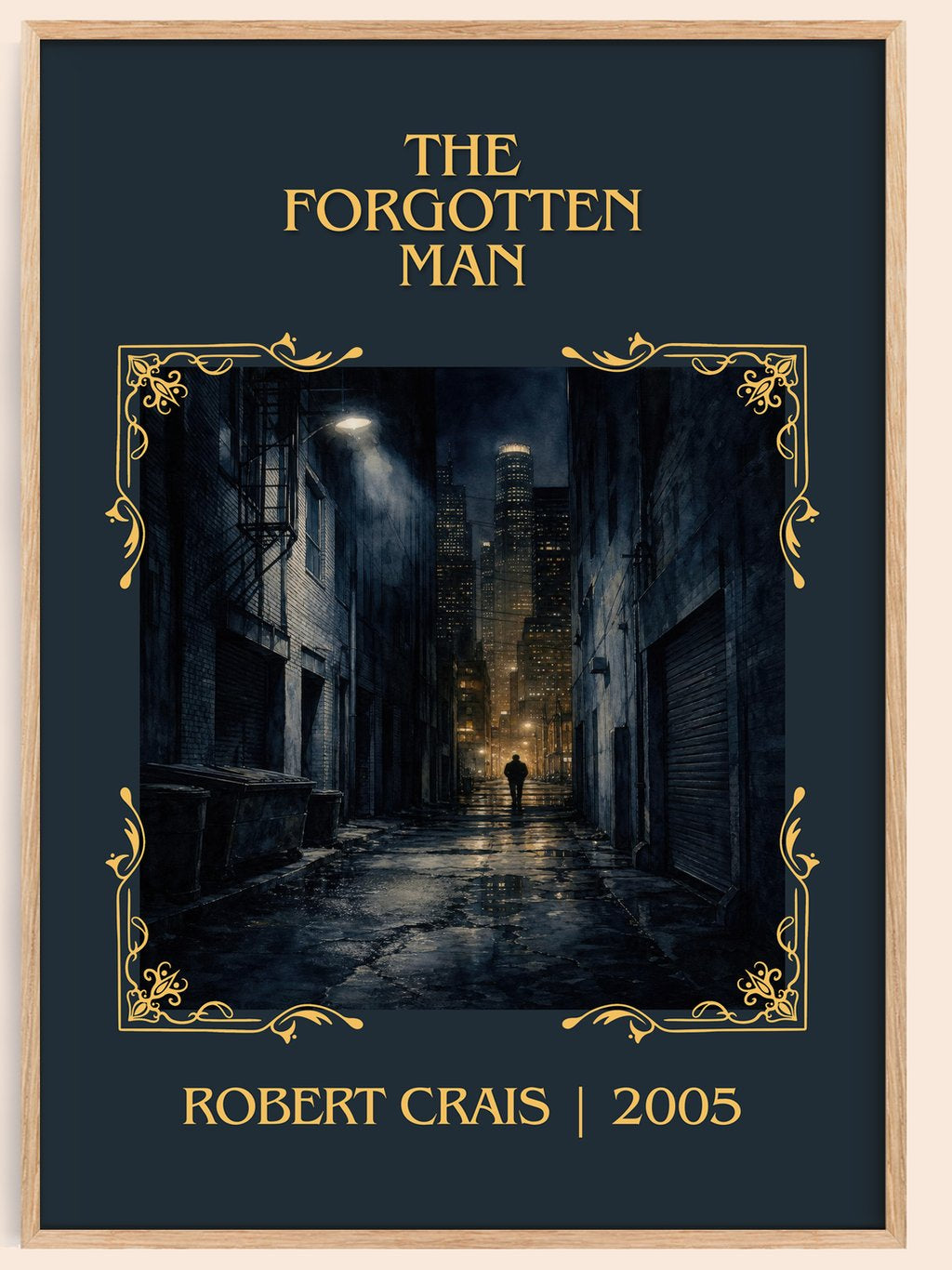 The Forgotten Man Classic Book Art Print by Robert Crais – book poster