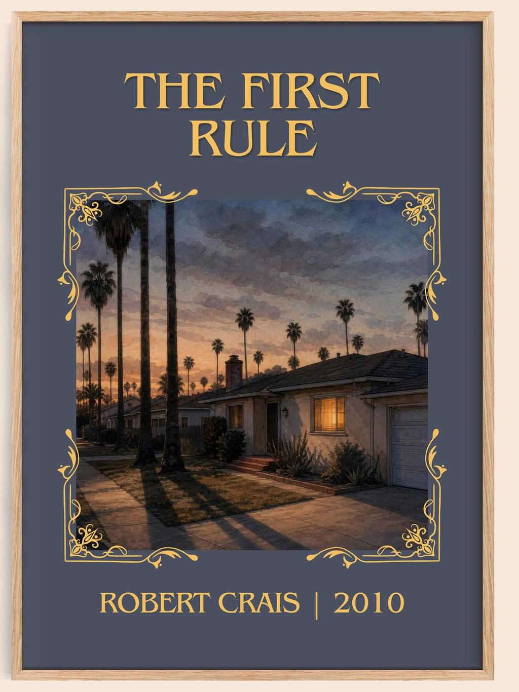 The First Rule Classic Book Art Print by Robert Crais – book poster