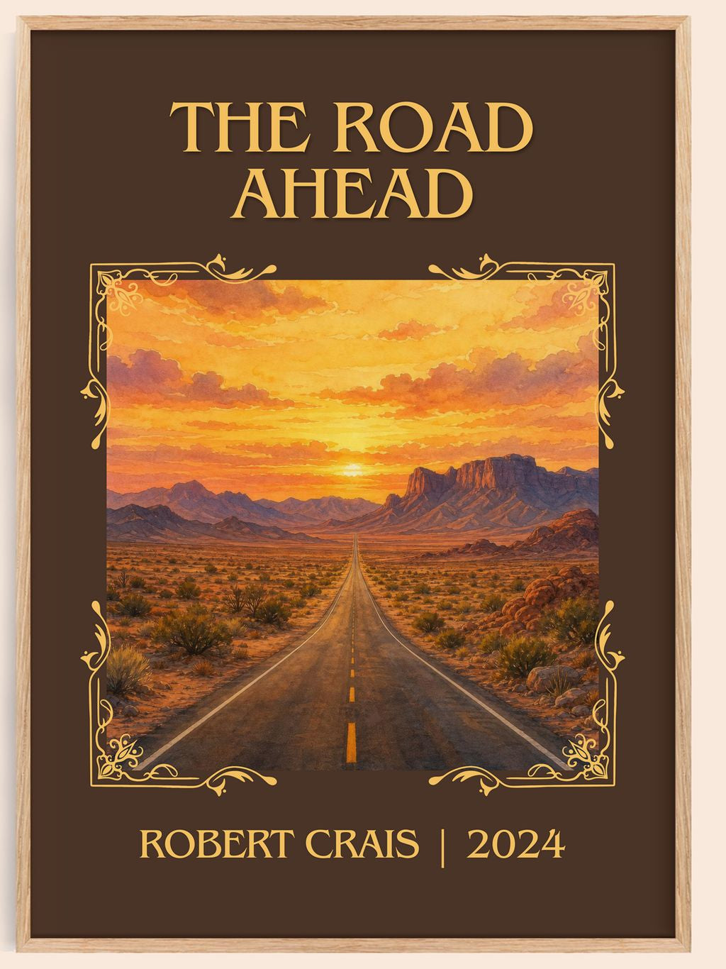 The Road Ahead Classic Book Art Print by Robert Crais – book poster