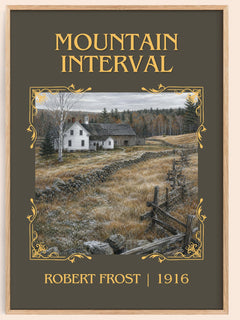 Mountain Interval Classic Book Art Print by Robert Frost – book poster