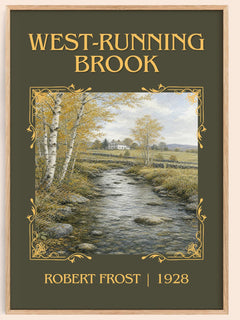 West-Running Brook Classic Book Art Print by Robert Frost – book poster