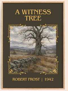 A Witness Tree Classic Book Art Print by Robert Frost – book poster