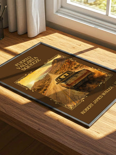 Puerto Vallarta Squeeze Classic Book Art Print by Robert James Waller – print on a sunlit desk
