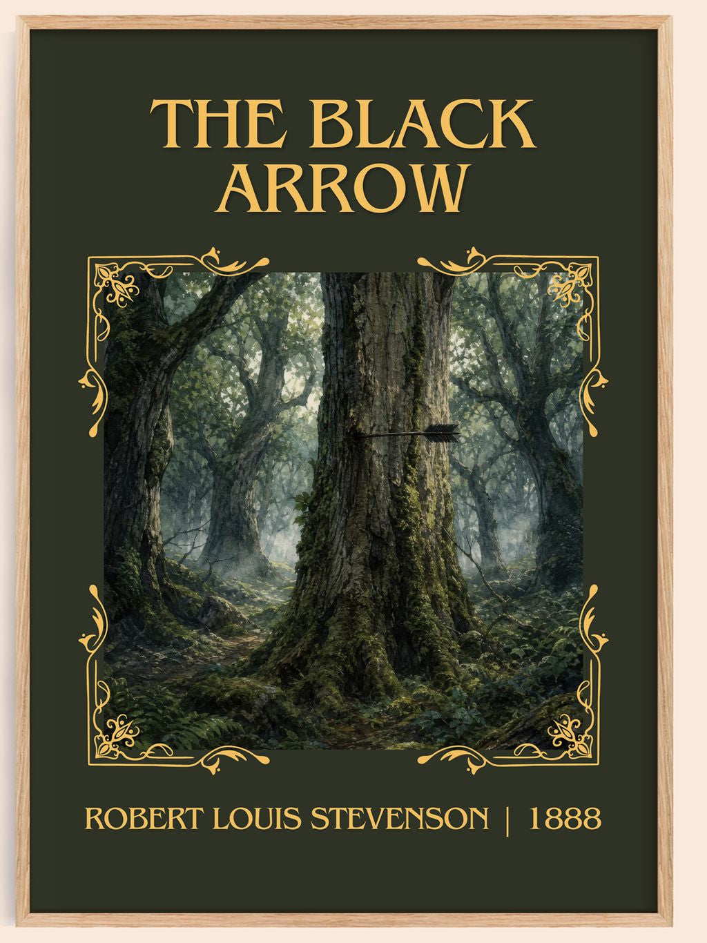 The Black Arrow Classic Book Art Print by Robert Louis Stevenson – book poster