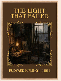 The Light That Failed Classic Book Art Print by Rudyard Kipling – book poster