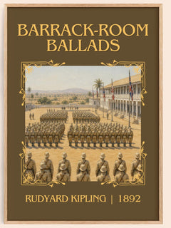 Barrack-Room Ballads Classic Book Art Print by Rudyard Kipling – book poster