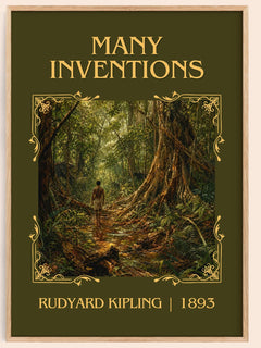 Many Inventions Classic Book Art Print by Rudyard Kipling – book poster