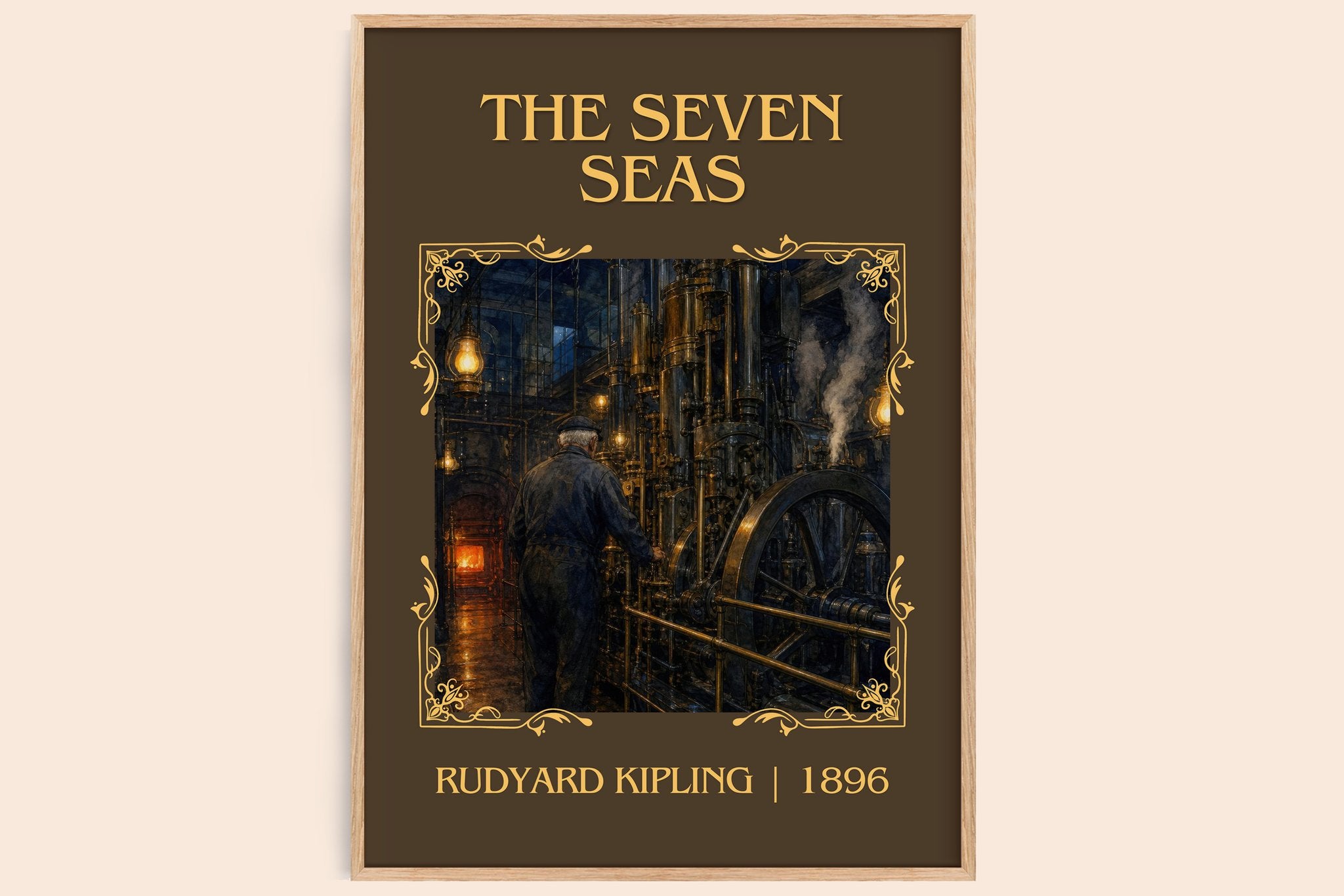 The Seven Seas Classic Book Art Print by Rudyard Kipling
