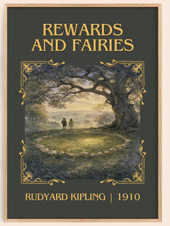 Rewards And Fairies Classic Book Art Print by Rudyard Kipling – book poster