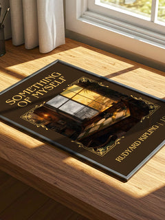 Something Of Myself Classic Book Art Print by Rudyard Kipling – print on a sunlit desk