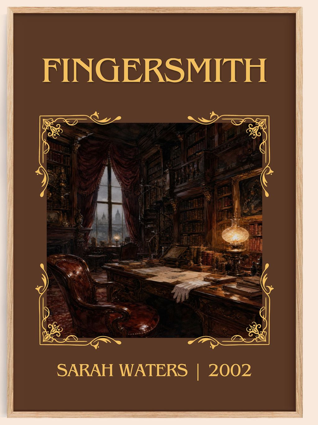 Fingersmith Classic Book Art Print by Sarah Waters – book poster
