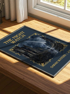 The Night Watch Classic Book Art Print by Sarah Waters – print on a sunlit desk