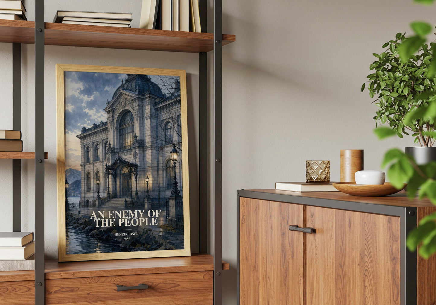 An Enemy Of The People book watercolour illustration paper finish options – matte satin gloss