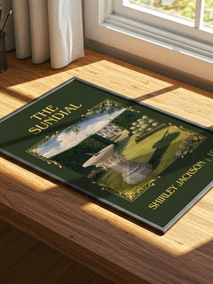 The Sundial Classic Book Art Print by Shirley Jackson – print on a sunlit desk