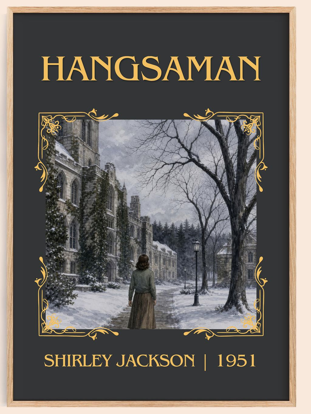 Hangsaman Classic Book Art Print by Shirley Jackson – book poster