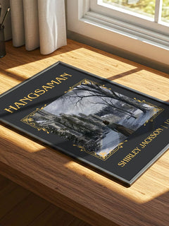 Hangsaman Classic Book Art Print by Shirley Jackson – print on a sunlit desk