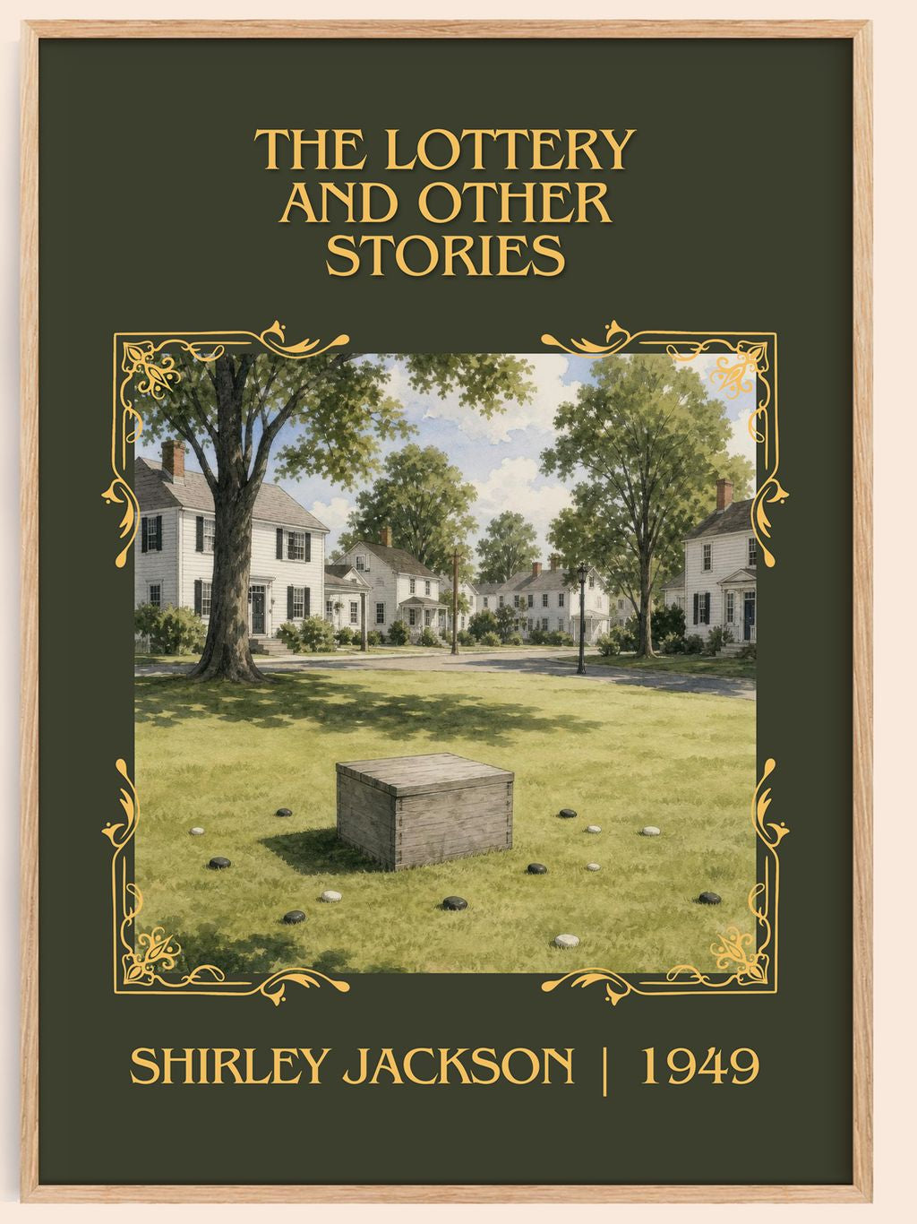 Lottery And Other Stories Classic Book Art Print by Shirley Jackson – book poster