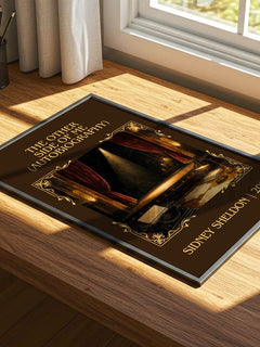Other Side Of Me (Autobiography) Classic Book Art Print by S. Sheldon – print on a sunlit desk