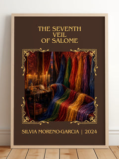 Seventh Veil Of Salome Classic Book Art Print by Silvia Moreno-Garcia – framed print leaning on a wooden floor
