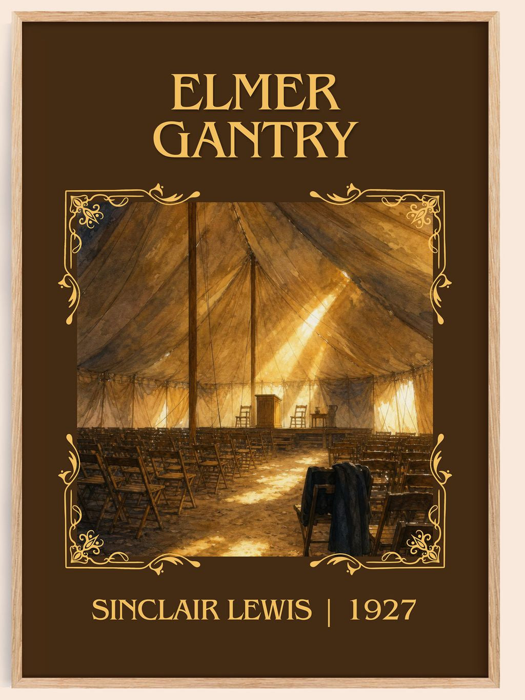 Elmer Gantry Classic Book Art Print by Sinclair Lewis – book poster