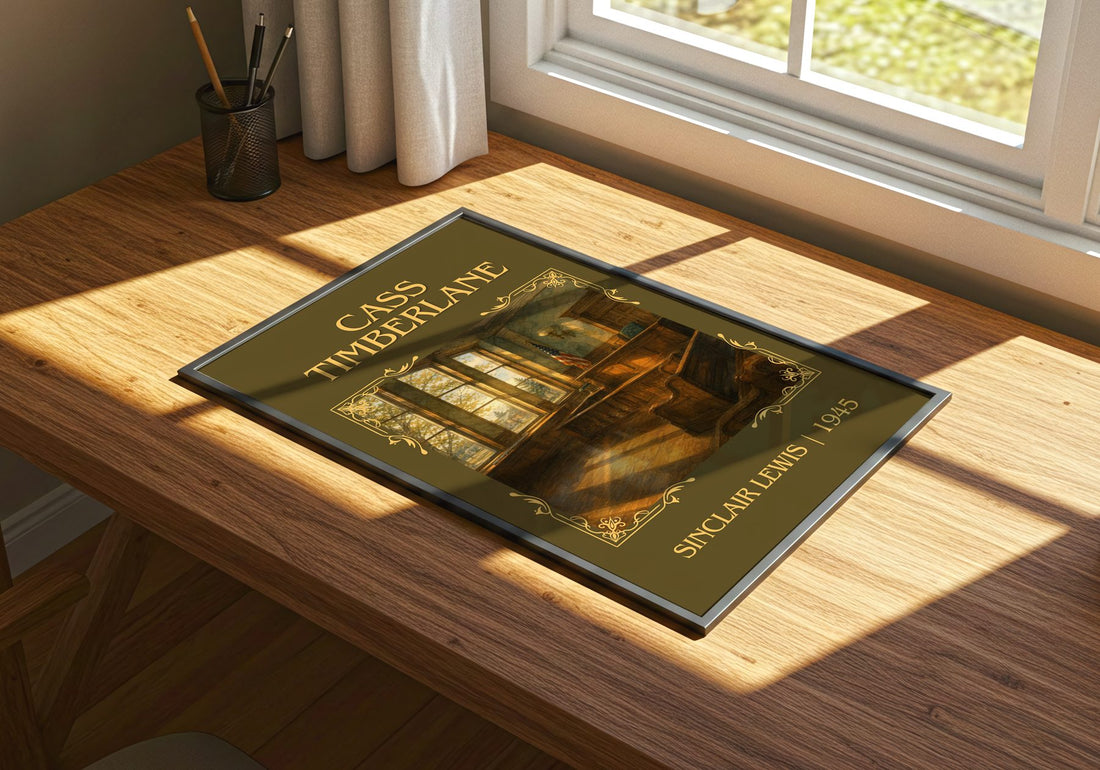 Cass Timberlane Classic Book Art Print by Sinclair Lewis – print on a sunlit desk