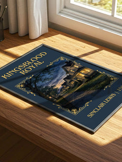 Kingsblood Royal Classic Book Art Print by Sinclair Lewis – print on a sunlit desk