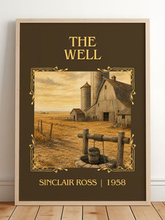 The Well Classic Book Art Print by Sinclair Ross – framed print leaning on a wooden floor