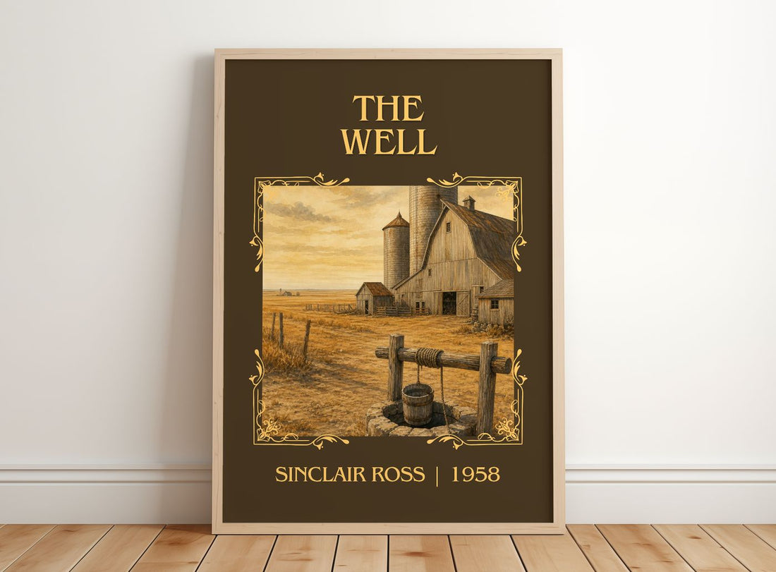 The Well Classic Book Art Print by Sinclair Ross – framed print leaning on a wooden floor