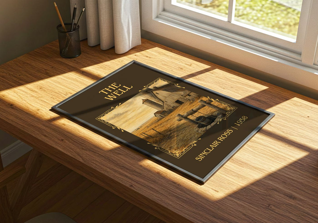 The Well Classic Book Art Print by Sinclair Ross – print on a sunlit desk